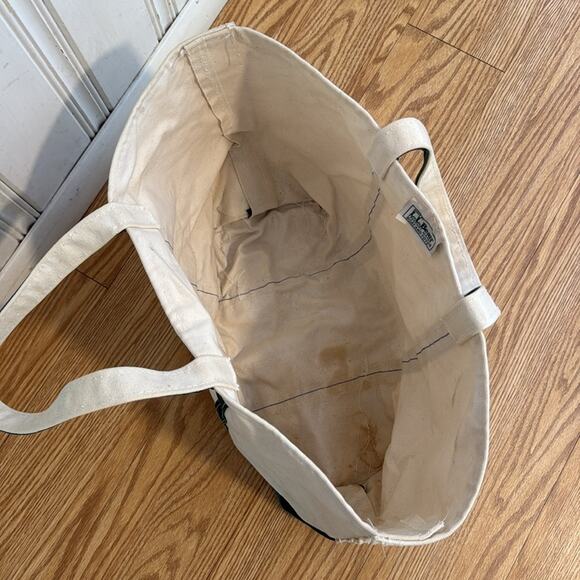 L.L. Bean Subaru vintage Outback Edition Canvas Boat and Tote with Green Trim - Picture 4 of 6